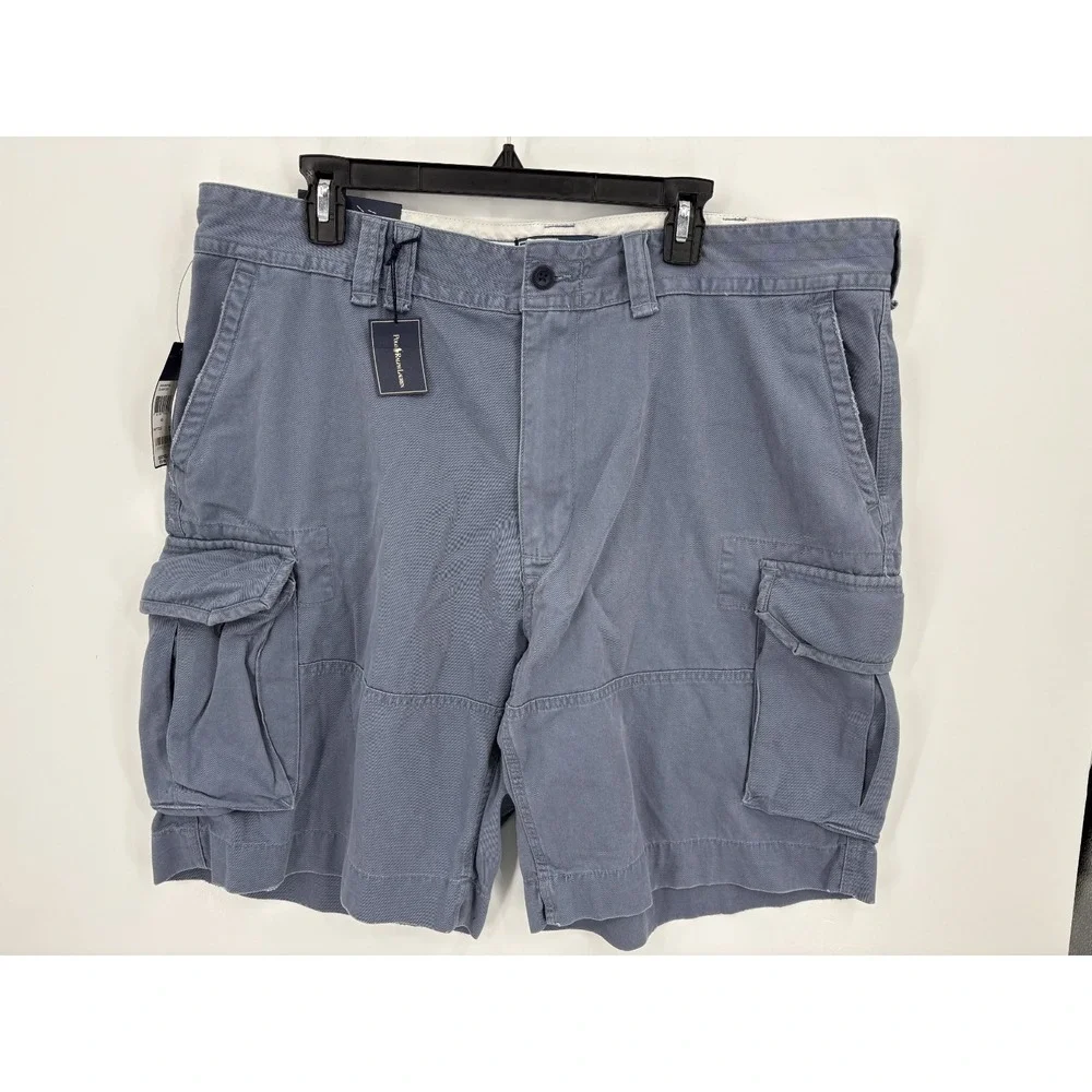 Polo Ralph Lauren Men's VTG Gellar Fatigue Cotton Blue Cargo Shorts, 42, NEW NWT